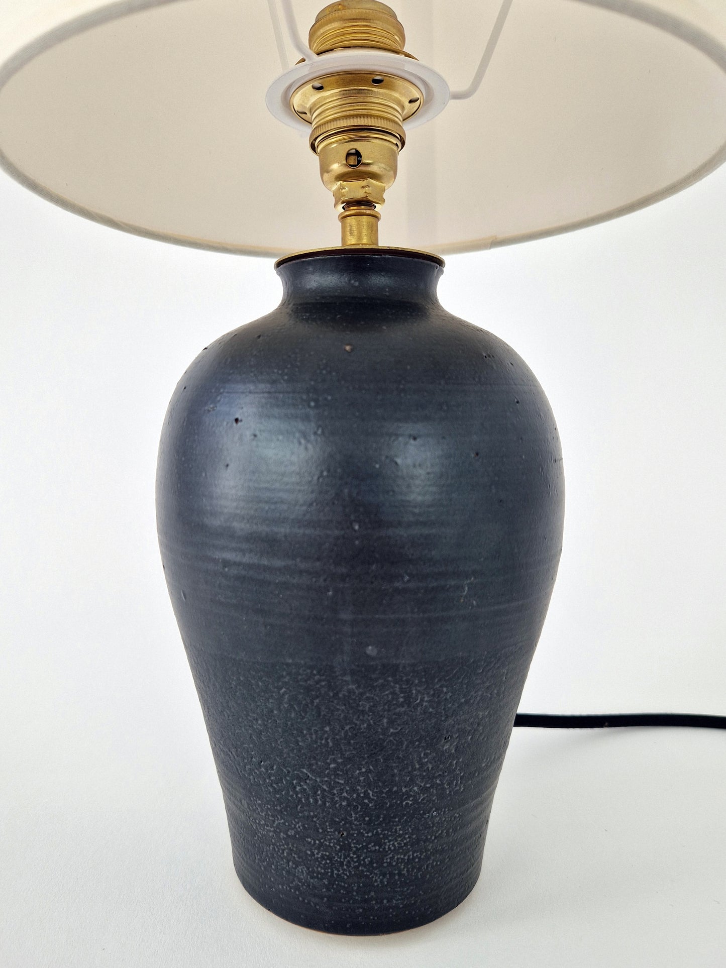 Mirko Orlandini - Lampe Meiping en céramique noire